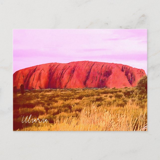 Uluru sunset Central Australia travel Postcard (Front)
