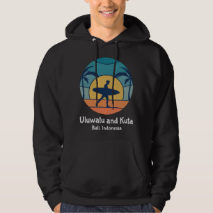 Uluwatu and Kuta Bali Indonesia Surfing Vintage Hoodie