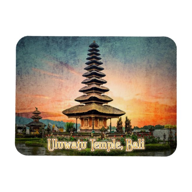 Uluwatu Temple, Bali stylised Magnet (Horizontal)