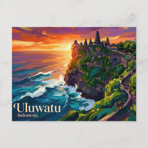Uluwatu Temple Indonesia Postcard
