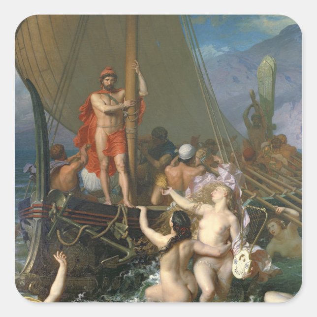 Ulysses and the Sirens 2 Square Sticker (Front)