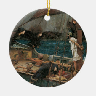 Ulysses and the Sirens by John William Waterhouse Ceramic Tree Decoration