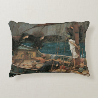 Ulysses and the Sirens by John William Waterhouse Decorative Cushion