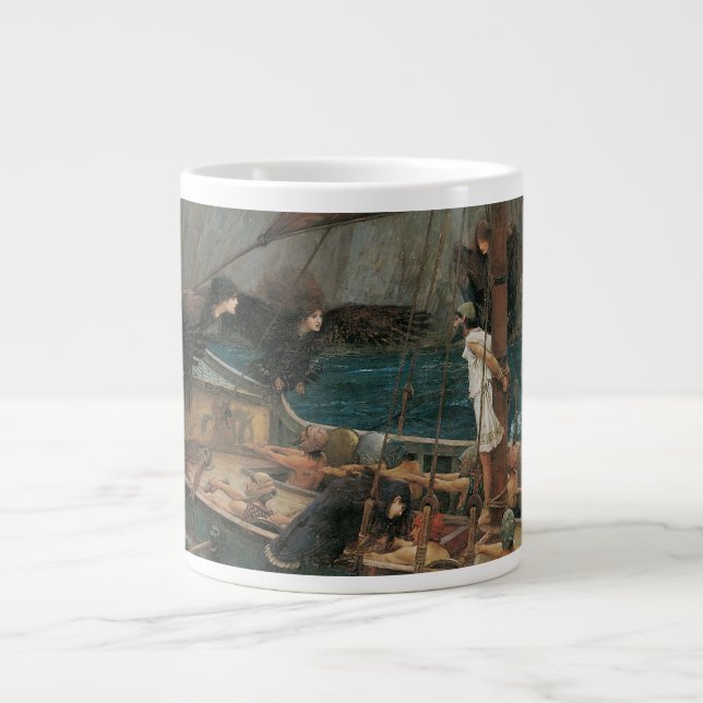 Ulysses and the Sirens by John William Waterhouse Large Coffee Mug (Front)