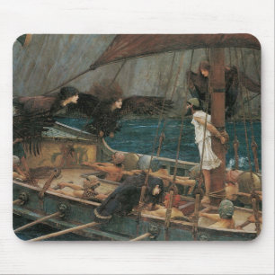 Ulysses and the Sirens by John William Waterhouse Mouse Mat