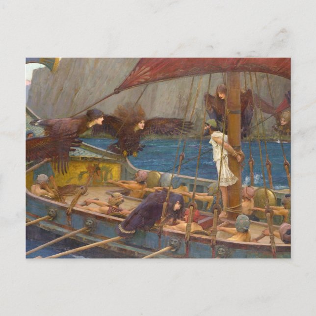 Ulysses and the Sirens Postcard (Front)