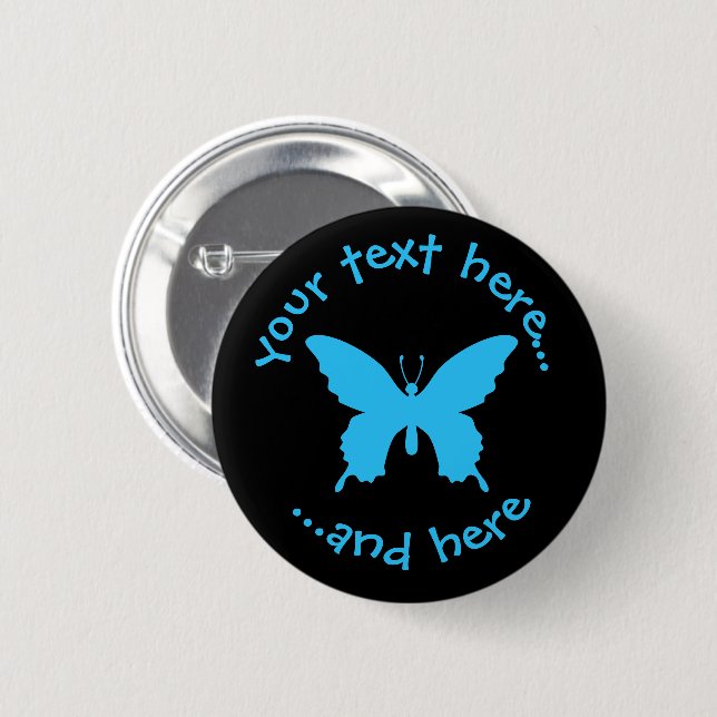 Ulysses Butterfly 6 Cm Round Badge (Front & Back)