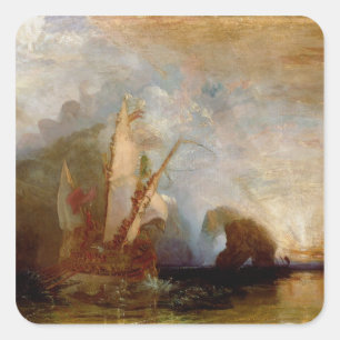 Ulysses Deriding Polyphemus, 1829 Square Sticker