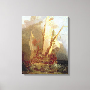Ulysses Deriding Polyphemus, detail of ship Canvas Print