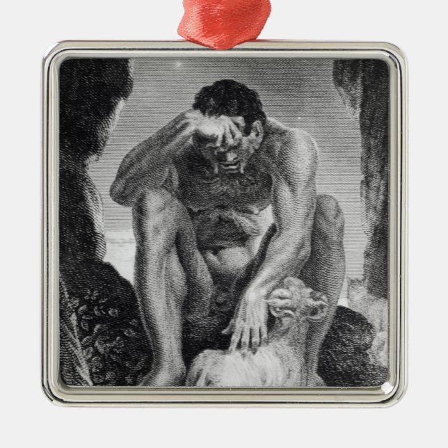 Ulysses Escaping from Polyphemus the Cyclops Metal Tree Decoration (Front)