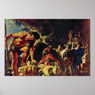 Ulysses In The Cave Of Polyphemus By Jordaens Jaco Poster