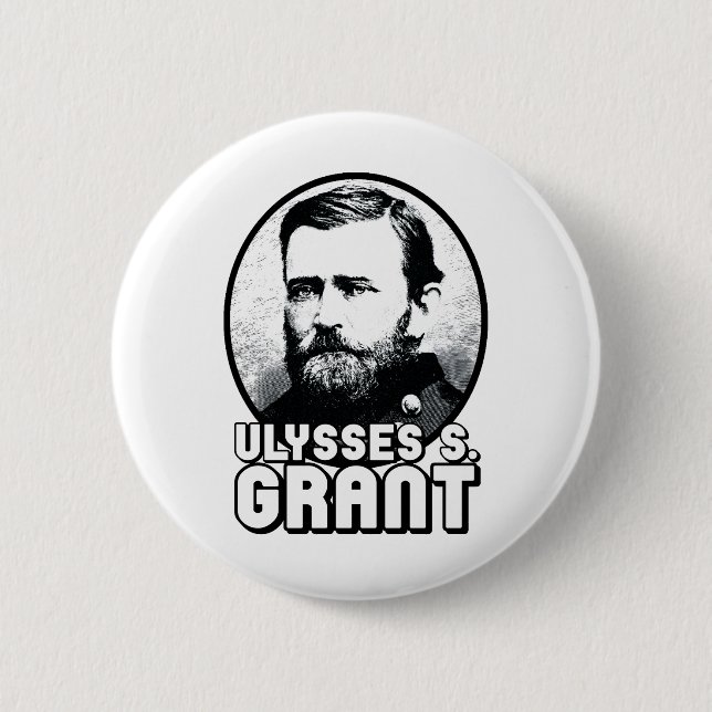 Ulysses S. Grant 6 Cm Round Badge (Front)