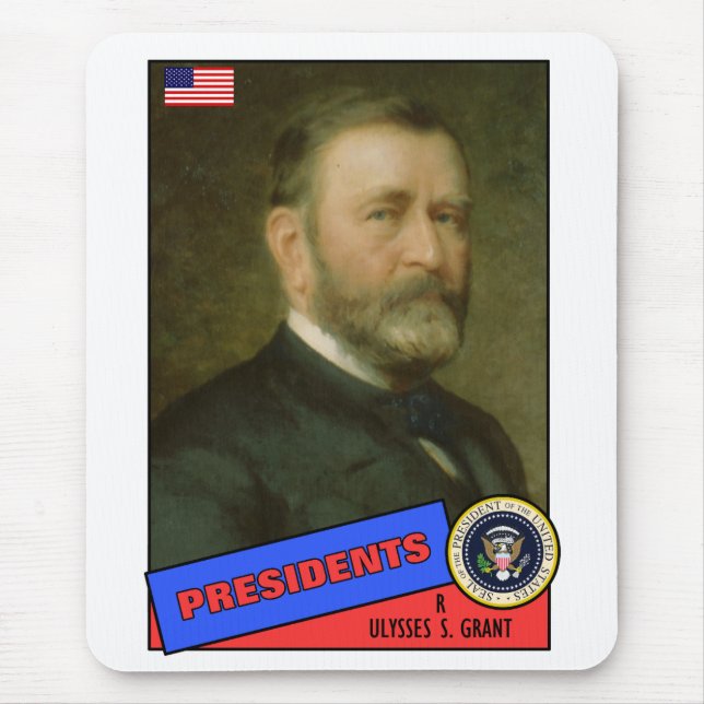 Ulysses S. Grant Baseball Card Mouse Mat (Front)