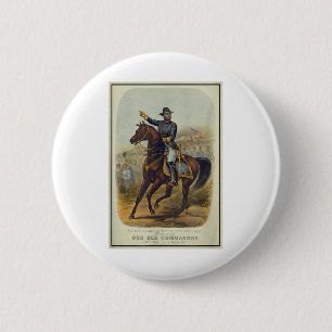 Ulysses S. Grant On Horseback 6 Cm Round Badge