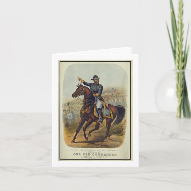 Ulysses S. Grant On Horseback  Card (Front)