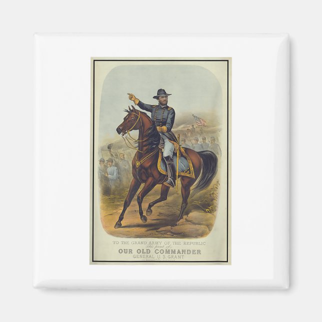 Ulysses S. Grant On Horseback  Magnet (Front)