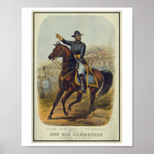Ulysses S. Grant On Horseback Poster