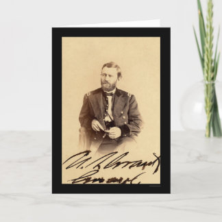 Ulysses S. Grant Signed Card 1862
