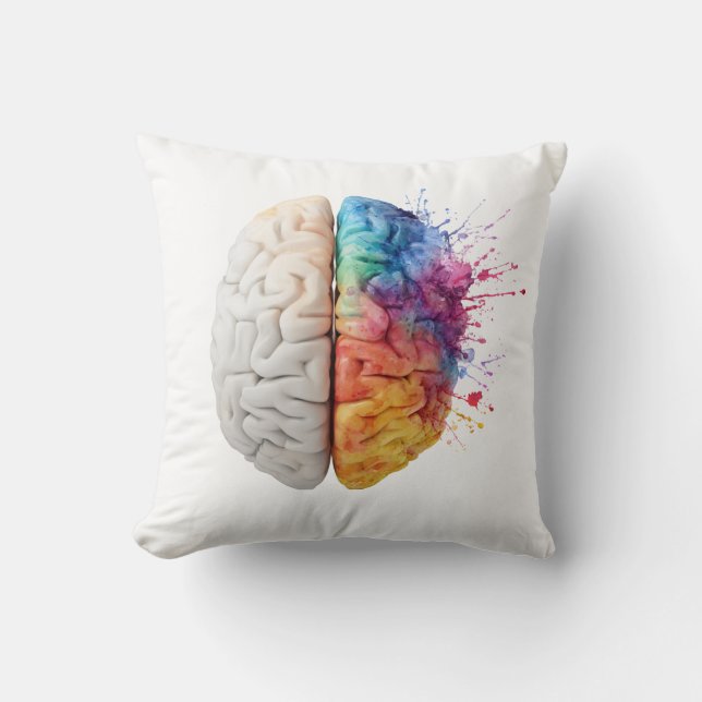 Um cérebro dividido entre os lados, almofada cushion (Front)