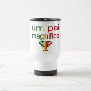 Um Pai Magnifico Portugal Flag Colours Travel Mug