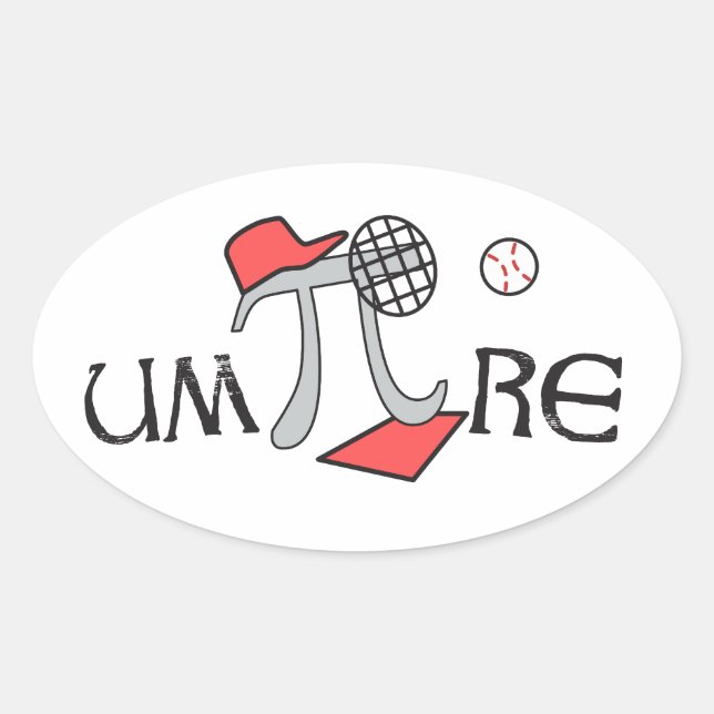 um-Pi-re - Funny Umpire Pi Symbol Stickers Pi Gift (Front)