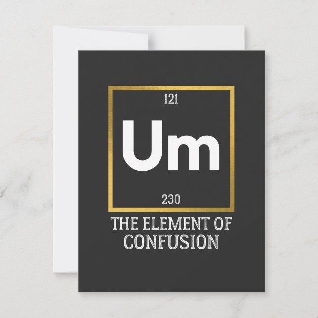 Um The Element of Confusion T-Shirt (Front)