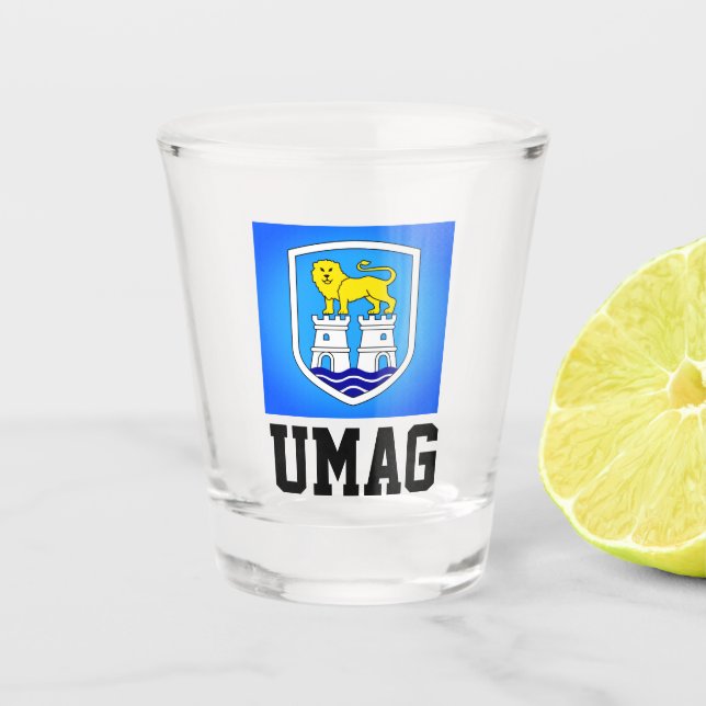 Umag, Croatia Shot Glass (Front)