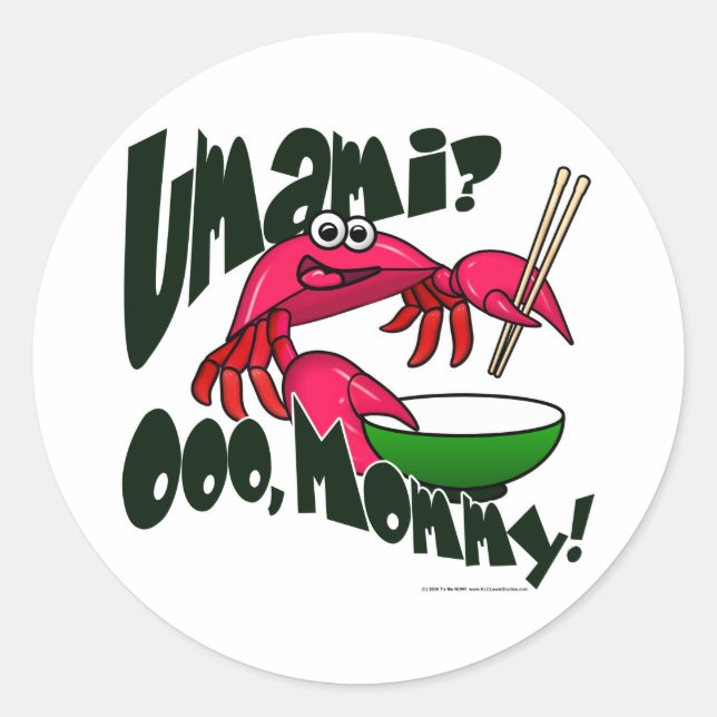 Umami Crab Classic Round Sticker (Front)