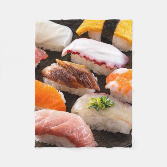 Umami Spectrum – Artisan Sushi Fleece Blanket (Front)