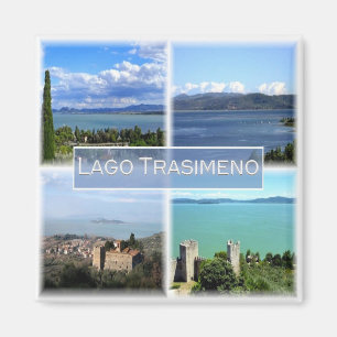 UMB001 LAKE TRASIMENO, Mosaic, Umbria, Fridge Magnet