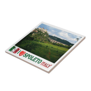 UMB013 SPOLETO I Love, Umbria, Italy, Tile