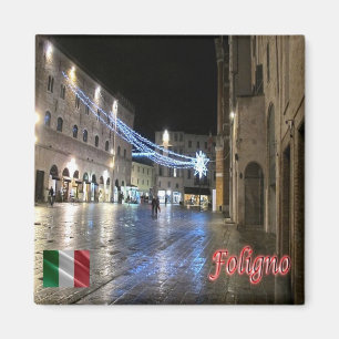 UMB027 FOLIGNO, Republic Square, Umbria, Fridge Magnet