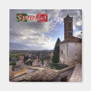 UMB036 SPELLO, Panorama, Italy, Fridge Magnet