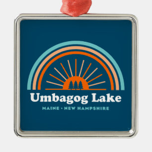 Umbagog Lake New Hampshire Maine Metal Tree Decoration