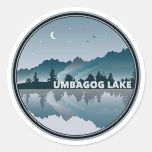 Umbagog Lake New Hampshire Reflection Classic Round Sticker