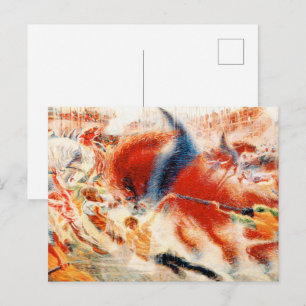 Umberto Boccioni The City Rises Futurism Art Postcard
