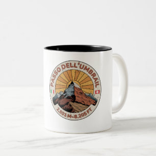 Umbrail pass Italy–Switzerland border alps Two-Tone Coffee Mug