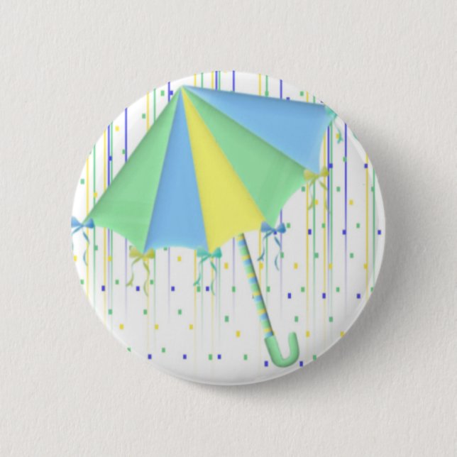 Umbrella Baby Shower 6 Cm Round Badge (Front)