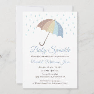 Umbrella Baby Shower Invitation It's a boy