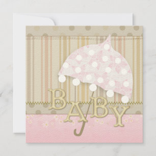 Umbrella Baby Shower Invitations