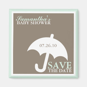 Umbrella Baby Shower Save the Date Magnets