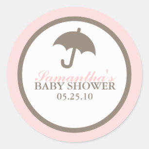 Umbrella Baby Shower Stickers
