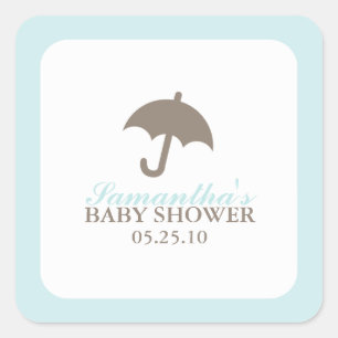 Umbrella Baby Shower Stickers
