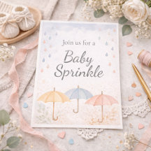 Umbrella Baby Sprinkle Invitation