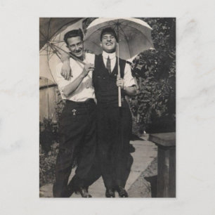 Umbrella Boys Postcard