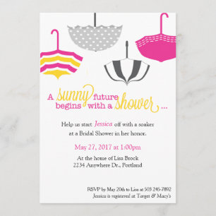 Umbrella Bridal Shower Invitation