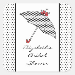 Umbrella Bridal Shower Sticker