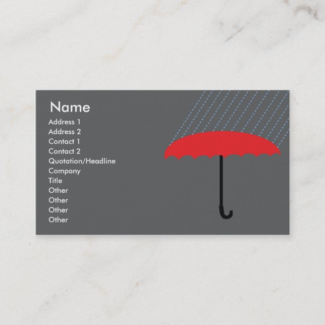 Umbrella - Business Business Card (Front)