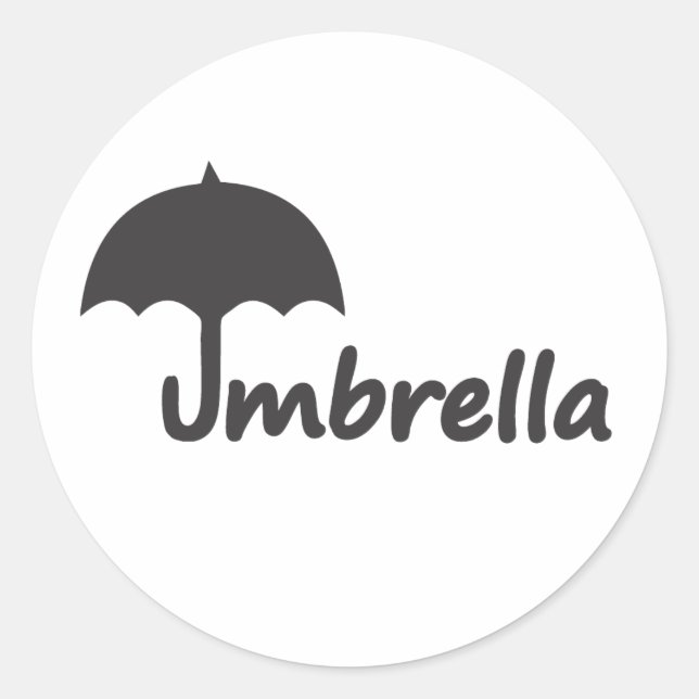 Umbrella Classic Round Sticker (Front)