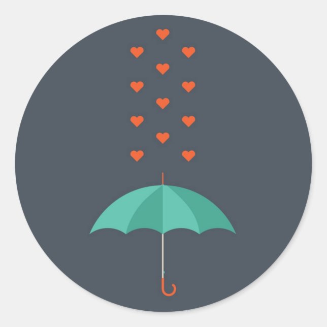 Umbrella Classic Round Sticker (Front)